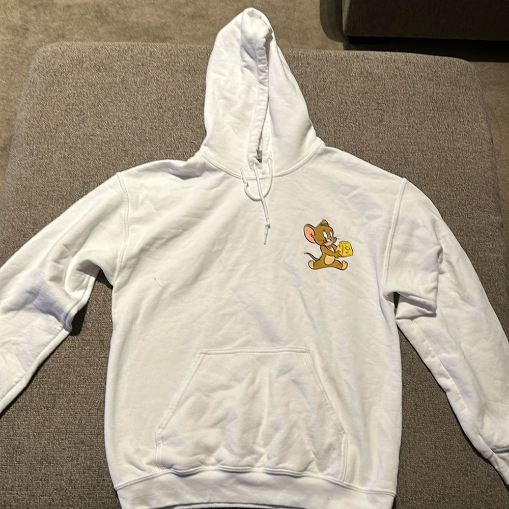 Tom & Jerry Hoodie  color white and cream